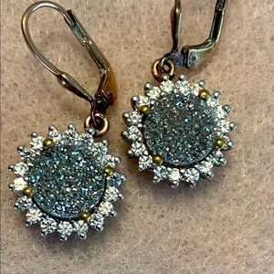 Druzy lever back earrings